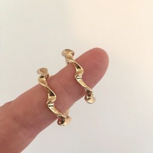 Gold statement hoop earrings